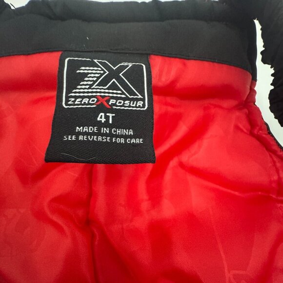 Zero Xposur Boys Snow and Ski Bibs, Black and Red, Size 4T - Picture 7 of 8